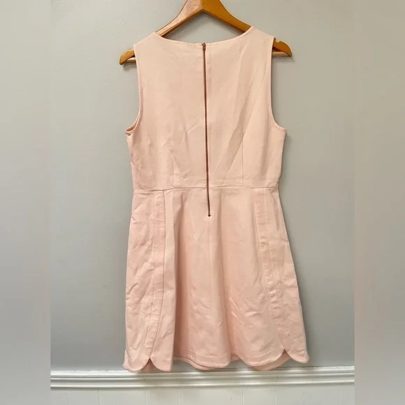 Maison Jules Ballet Blush Pink Bow fit flare pleated Jackie O Dress size Large - Picture 8 of 8